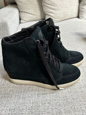 Sorel Out 'N About™ Wedge II Boot, Black/Sea Salt, Size 7 M